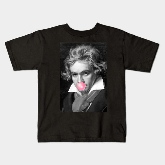 Ludwig van Beethoven Kids T-Shirt by TheMusicophile